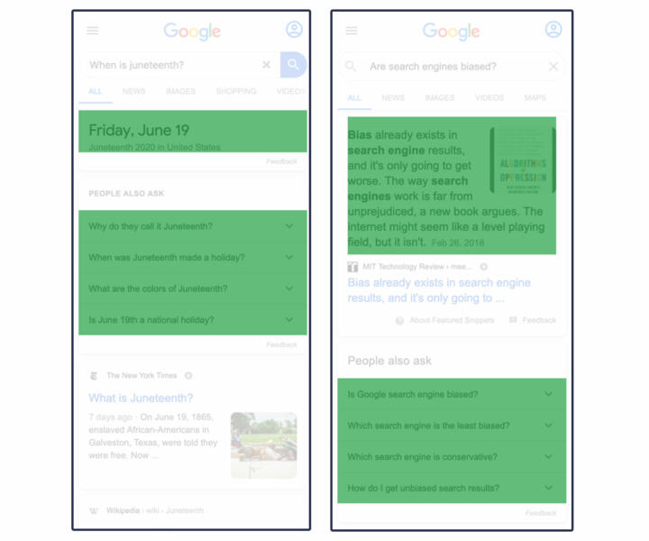 Examples of modules with Google Answer elements