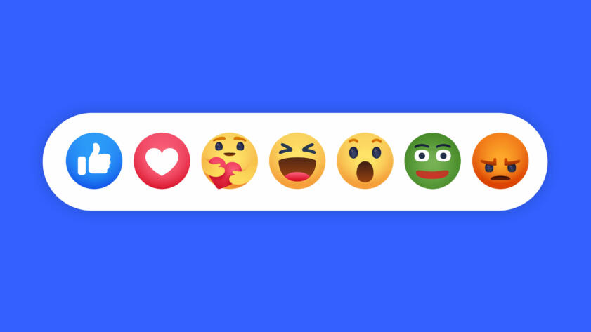 An illustration of the Facebook emojis but with an added Pepe The Frog emoji