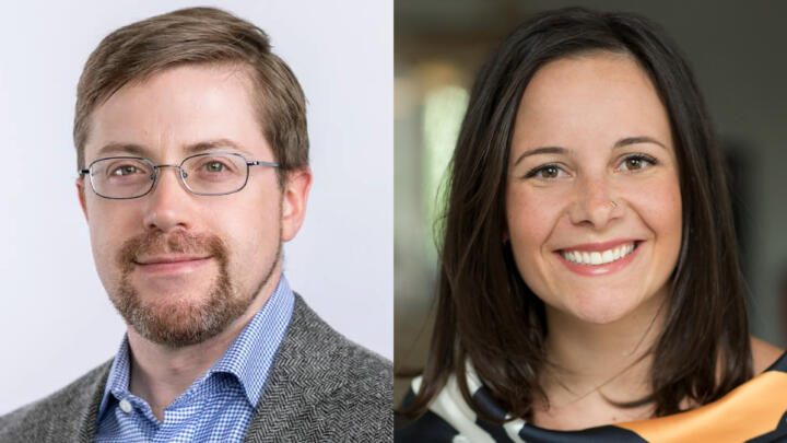 Side by side headshots of James Grimmelmann (left) and Kate Klonick (right)
