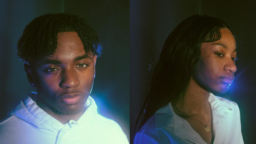 Photos of Maurice Newton, left, and Mia Townsend, right.