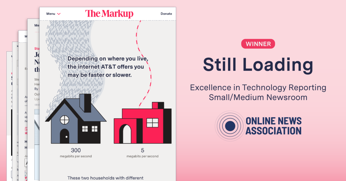 The Markup Wins ONA Award in Technology Reporting – The Markup