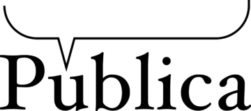 Logo reading "Publica" with a speech bubble pointing at the letter "u"